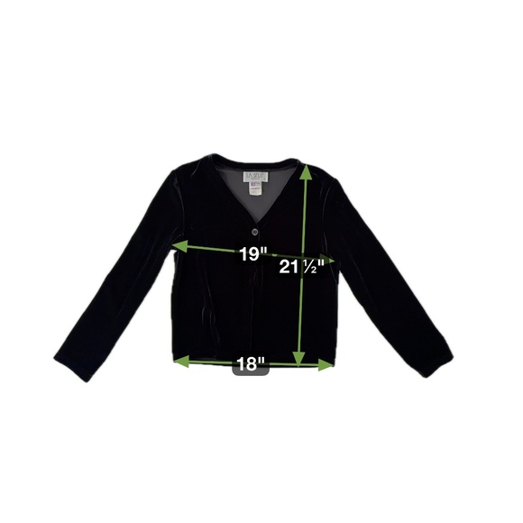 VTG 90s Black Velvet Cardigan | Whimsygoth Goth Festive Holiday Party | Large - Picture 5 of 5